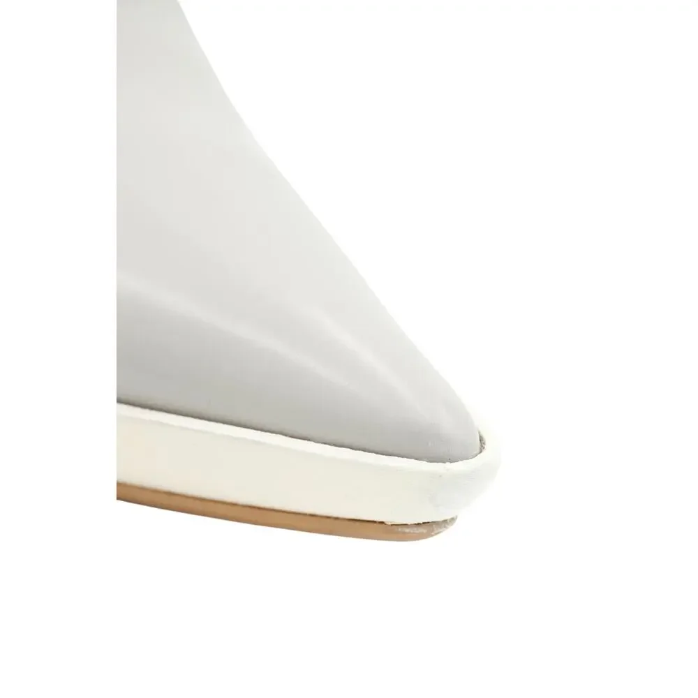 Marni Spring 2017 Color-Block Grey Leather Pointed Pump, Yellow Block Heel